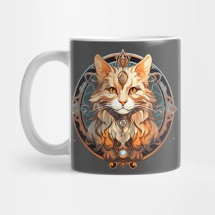 Art Nouveau Orange Kitty Mug